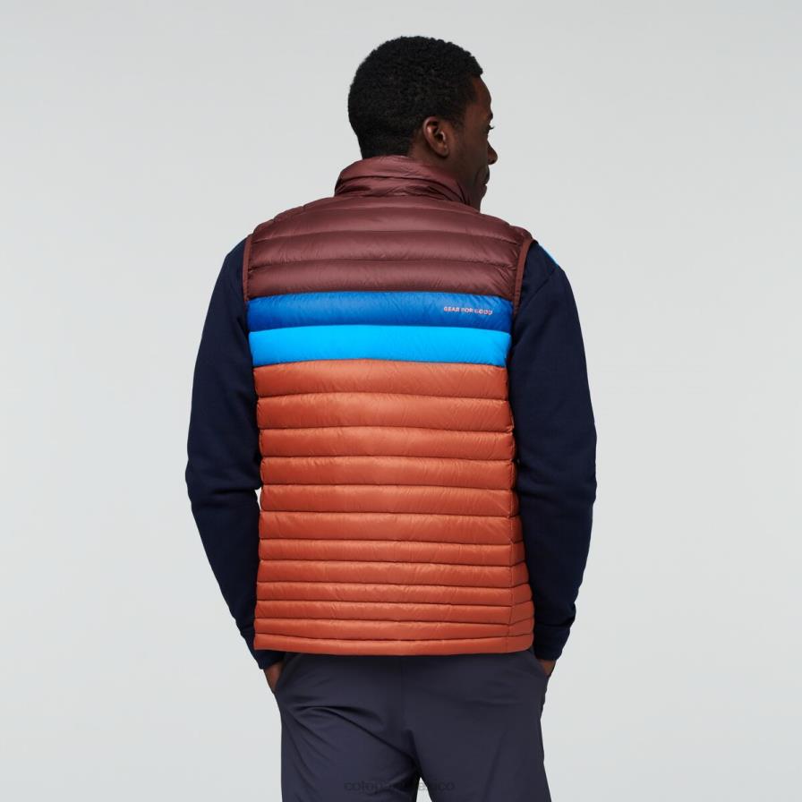 ropa castaña/especia hombres T2L0H127 Cotopaxi chaleco de plumas fuego