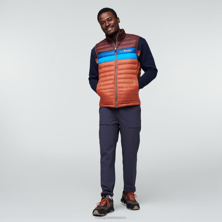 ropa castaña/especia hombres T2L0H127 Cotopaxi chaleco de plumas fuego