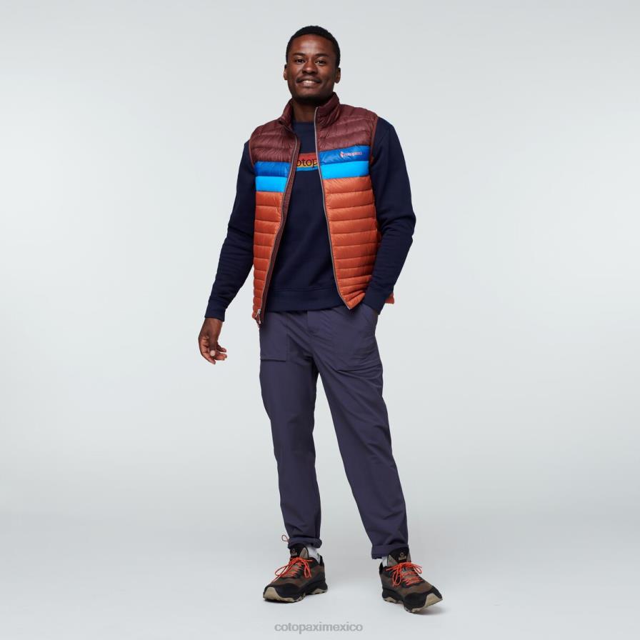 ropa castaña/especia hombres T2L0H127 Cotopaxi chaleco de plumas fuego