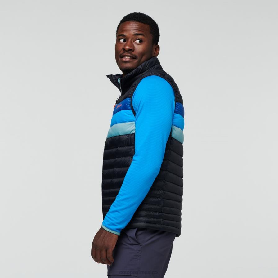 ropa negro/rayas pacíficas hombres T2L0H125 Cotopaxi chaleco de plumas fuego