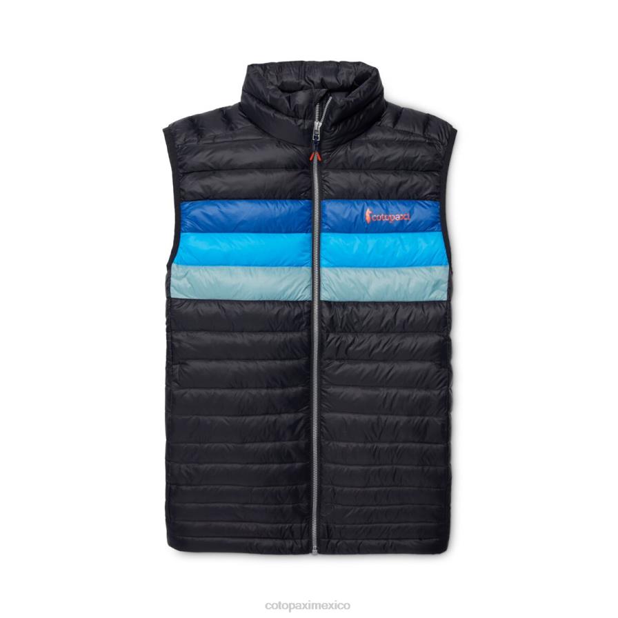 ropa negro/rayas pacíficas hombres T2L0H125 Cotopaxi chaleco de plumas fuego