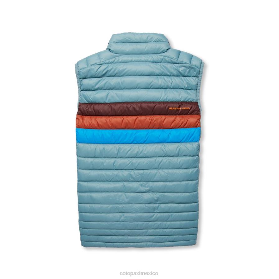 ropa rayas de pasto azul hombres T2L0H128 Cotopaxi chaleco de plumas fuego