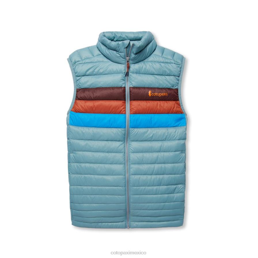 ropa rayas de pasto azul hombres T2L0H128 Cotopaxi chaleco de plumas fuego