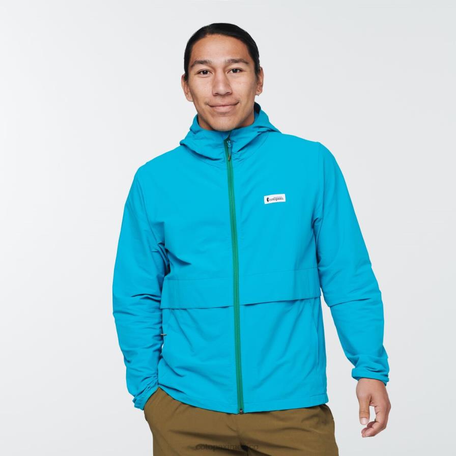 ropa azul mineral hombres T2L0H101 Cotopaxi chaqueta de viaje viento