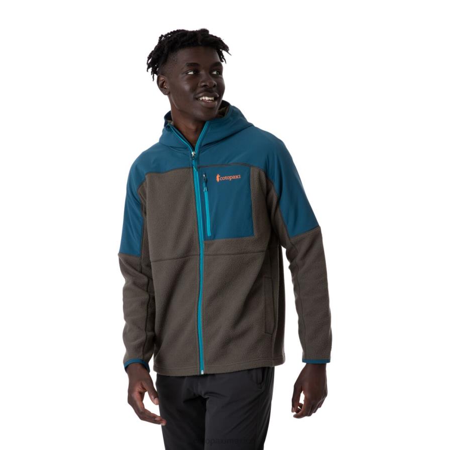 ropa índigo/hierro hombres T2L0H123 Cotopaxi chaqueta polar con capucha y cierre completo abrazo