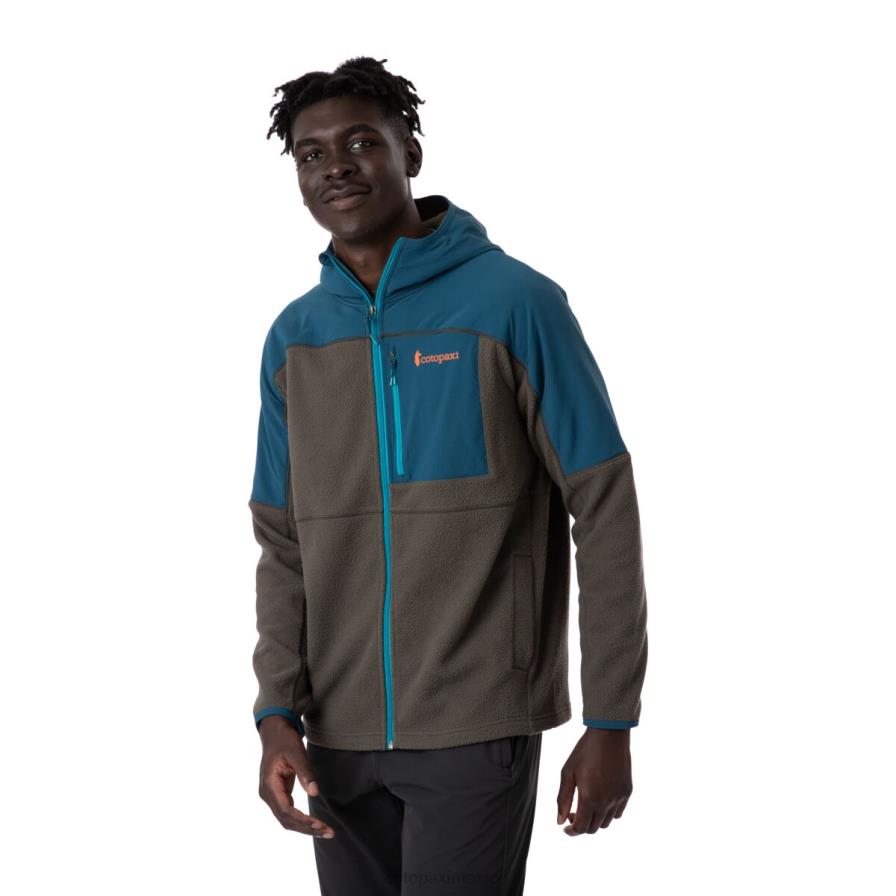 ropa índigo/hierro hombres T2L0H123 Cotopaxi chaqueta polar con capucha y cierre completo abrazo