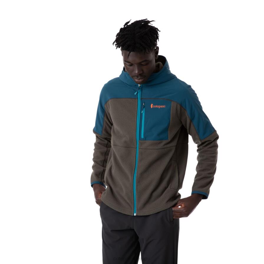 ropa índigo/hierro hombres T2L0H123 Cotopaxi chaqueta polar con capucha y cierre completo abrazo