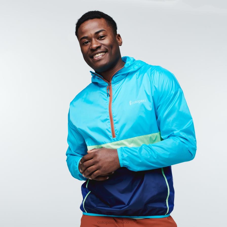 ropa sal marina hombres T2L0H111 Cotopaxi cortavientos teca con media cremallera