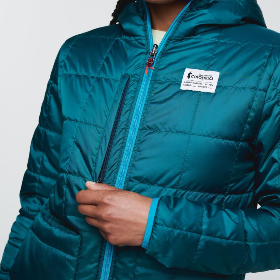 ropa cinta de video mujer T2L0H19 Cotopaxi chaqueta con capucha teca calido