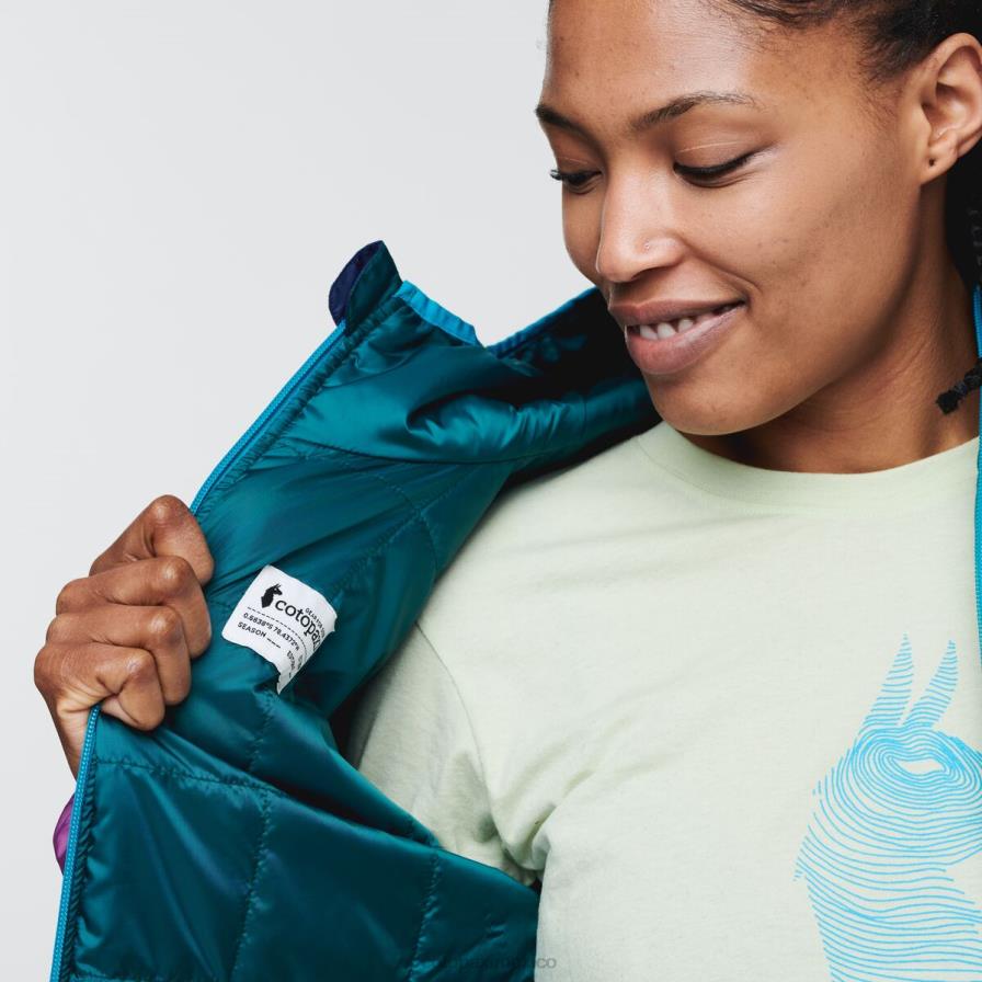 ropa cinta de video mujer T2L0H19 Cotopaxi chaqueta con capucha teca calido