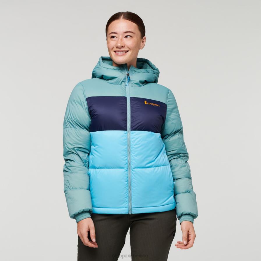 ropa pasto azul/cielo azul mujer T2L0H1 Cotopaxi chaqueta solazo de plumas con capucha