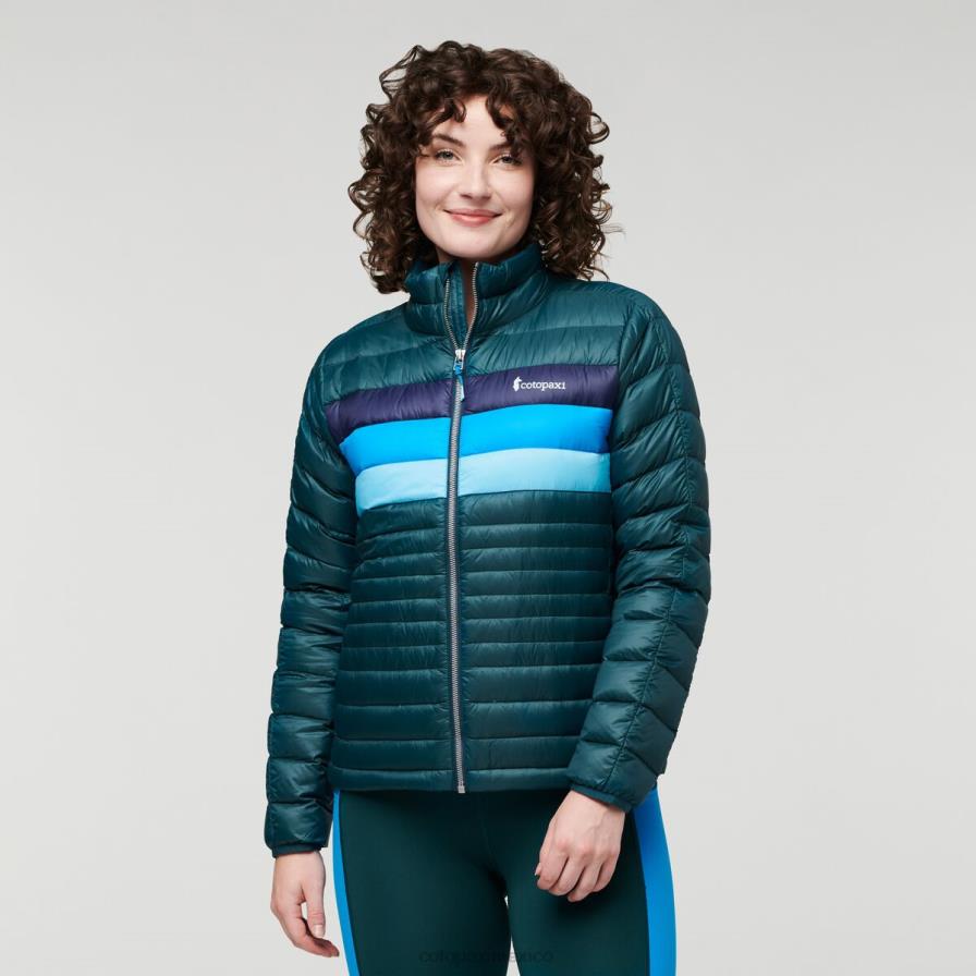 ropa rayas del océano profundo mujer T2L0H32 Cotopaxi chaqueta de plumas fuego