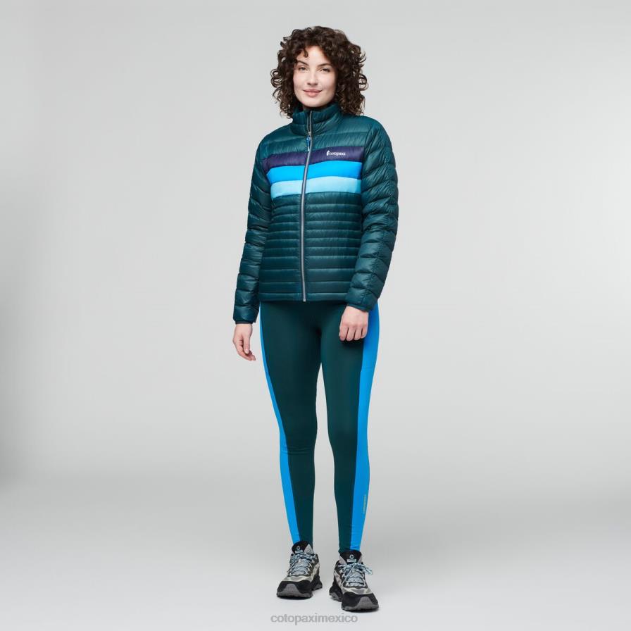 ropa rayas del océano profundo mujer T2L0H32 Cotopaxi chaqueta de plumas fuego