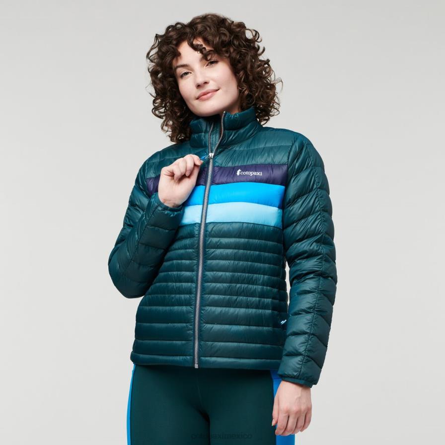 ropa rayas del océano profundo mujer T2L0H32 Cotopaxi chaqueta de plumas fuego